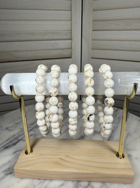 8mm Mother of Pearl Bracelet
