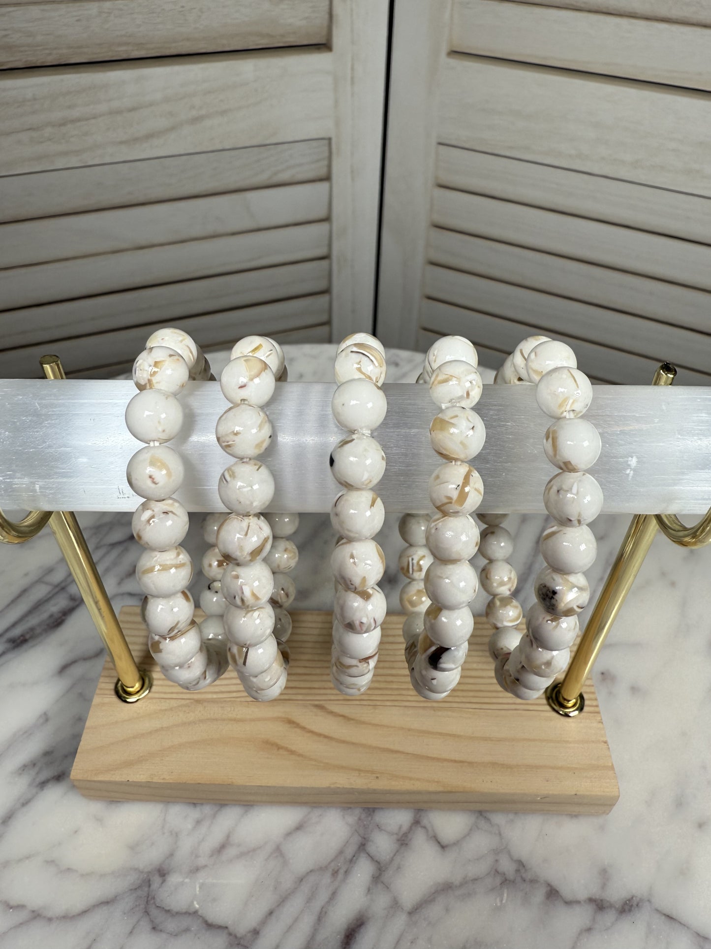 8mm Mother of Pearl Bracelet