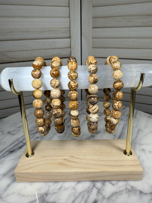 8mm Picture Jasper Bracelet