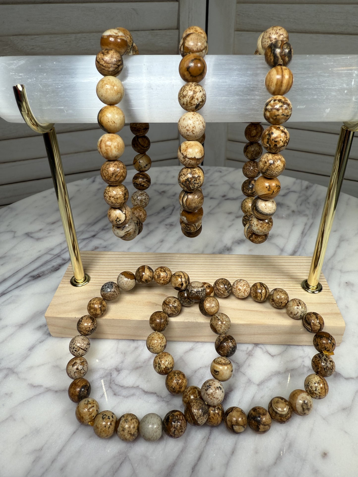 8mm Picture Jasper Bracelet