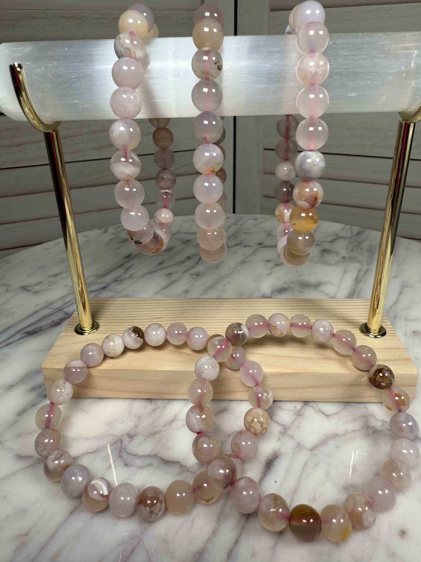 8mm Sunstone & Moonstone Bracelet
