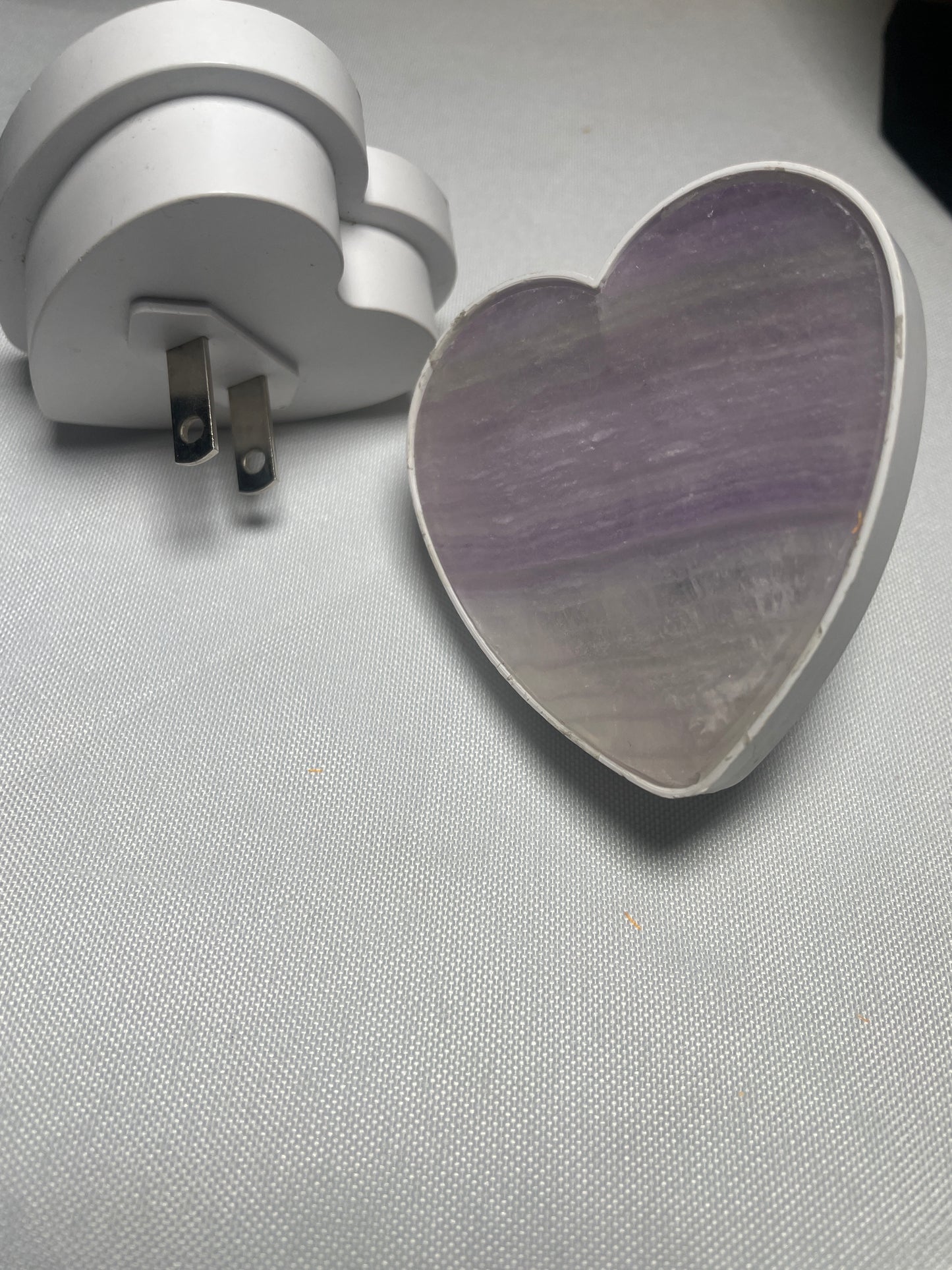 Rainbow Fluorite Heart Night Light