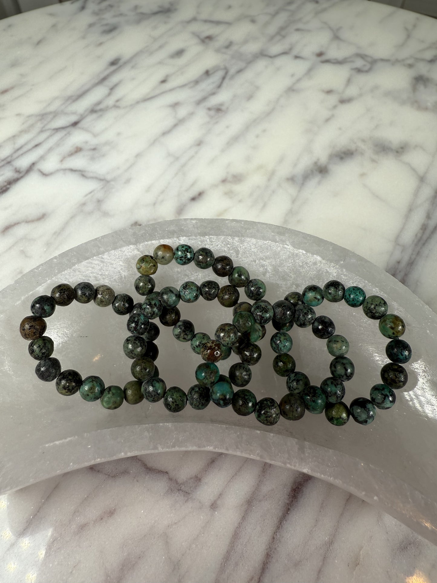 African Turquoise Mini Bead Ring