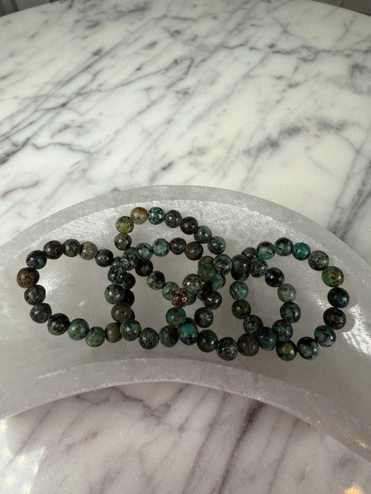 African Turquoise Mini Bead Ring