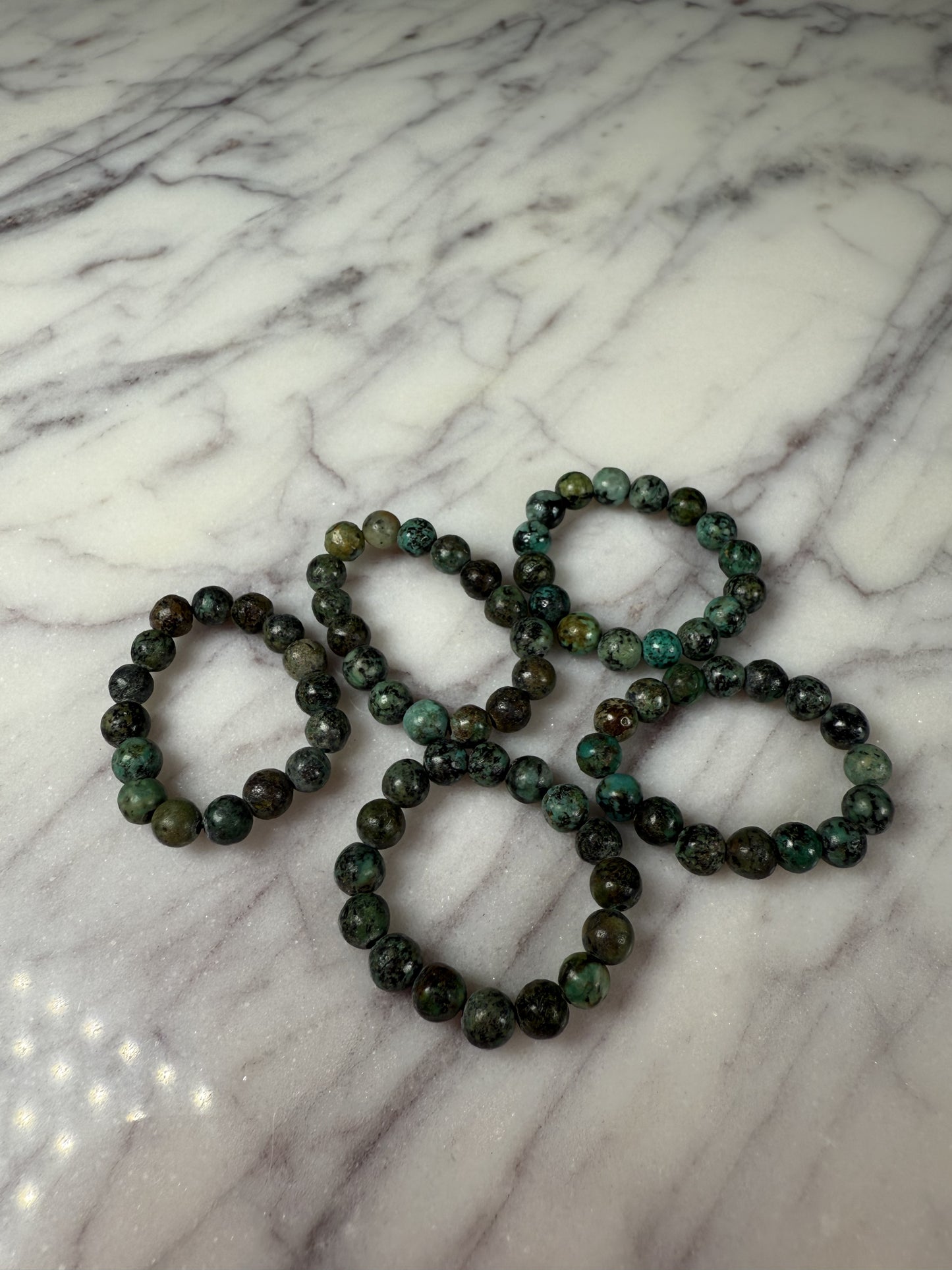 African Turquoise Mini Bead Ring