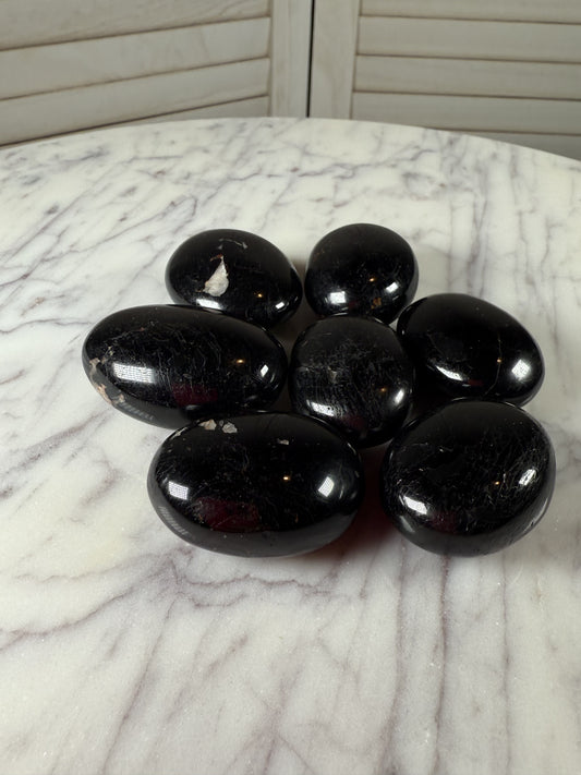 Black Tourmaline Palm Stone