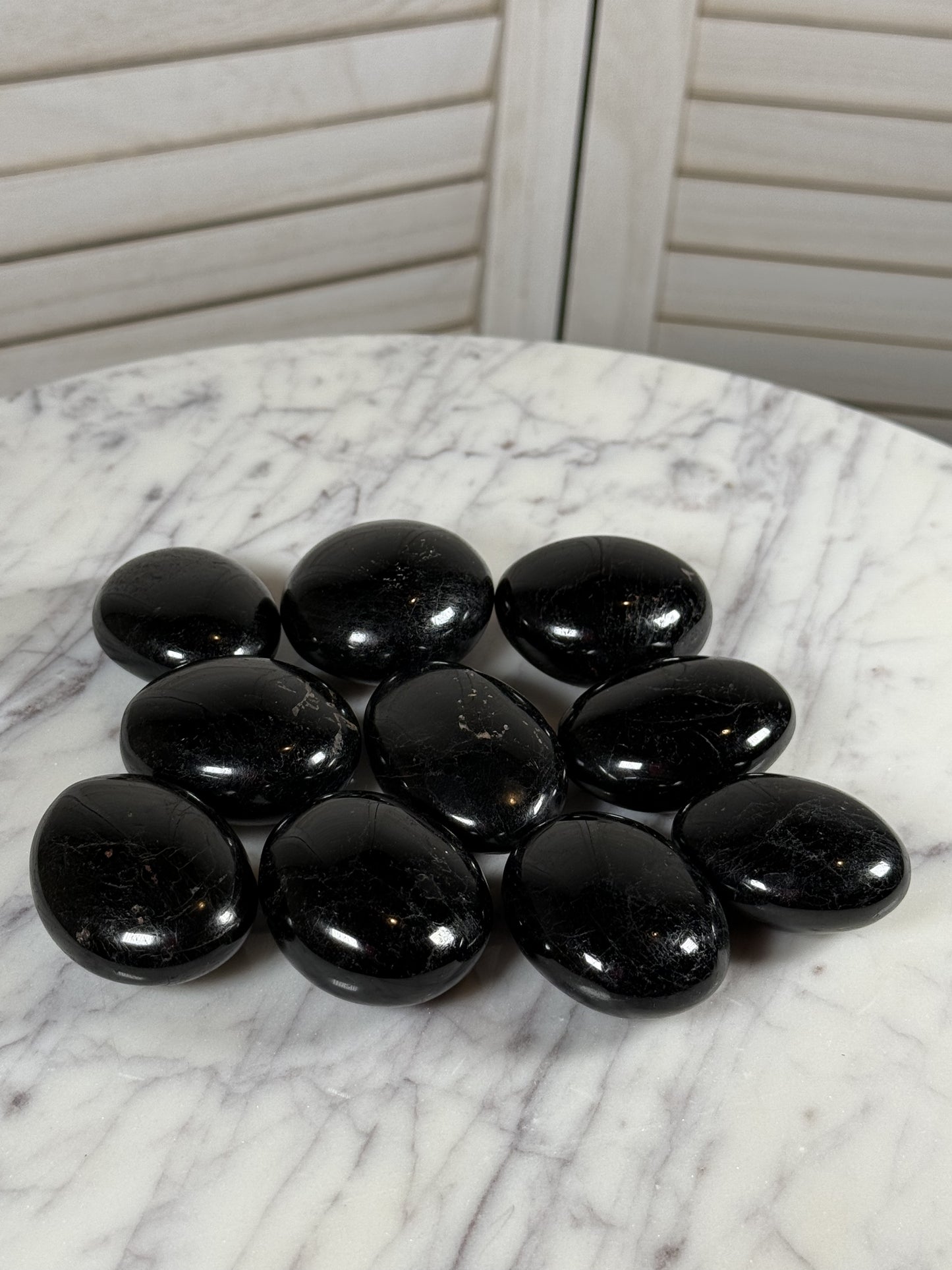 Black Tourmaline Palm Stone