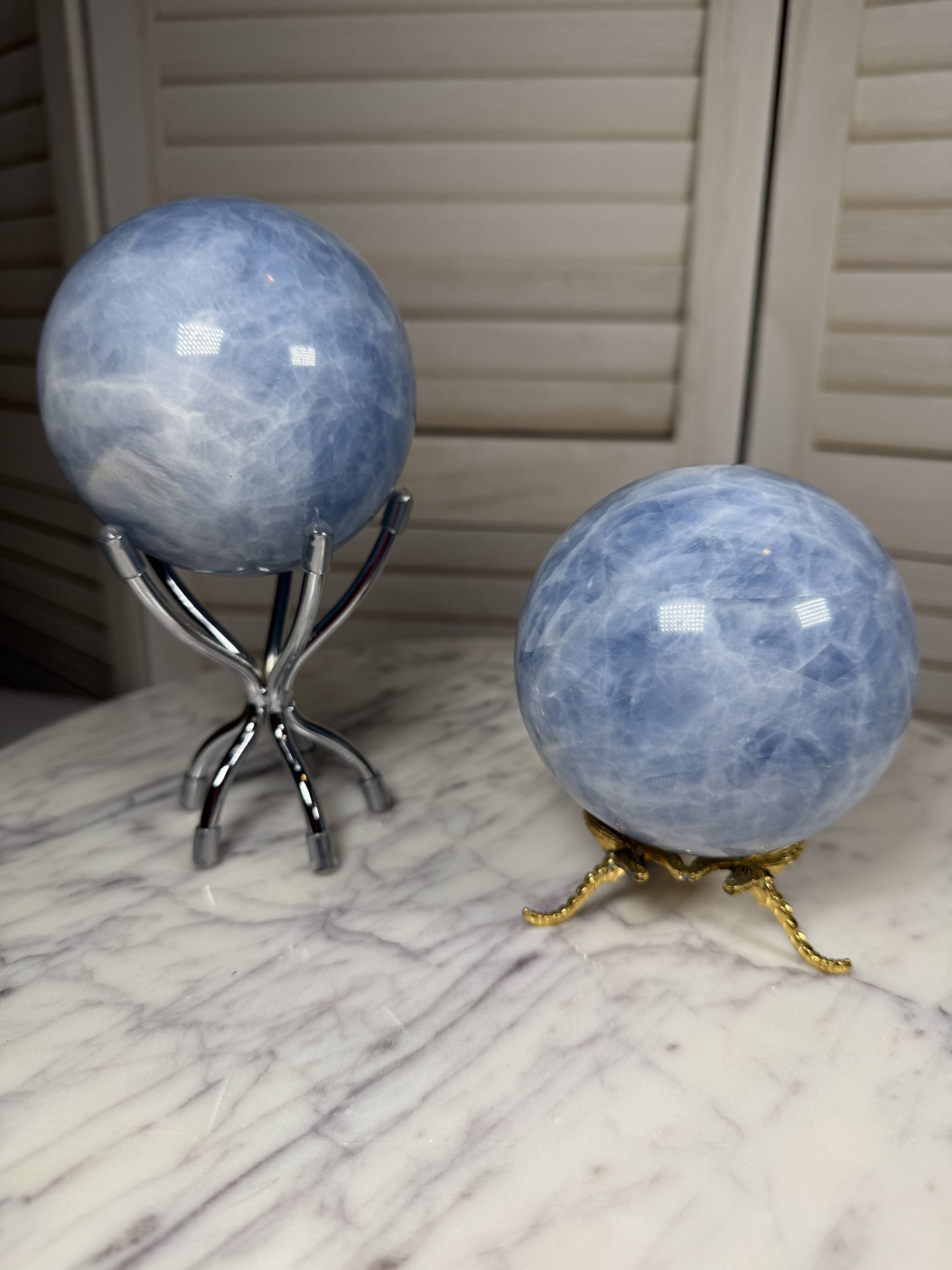Blue Calcite Sphere