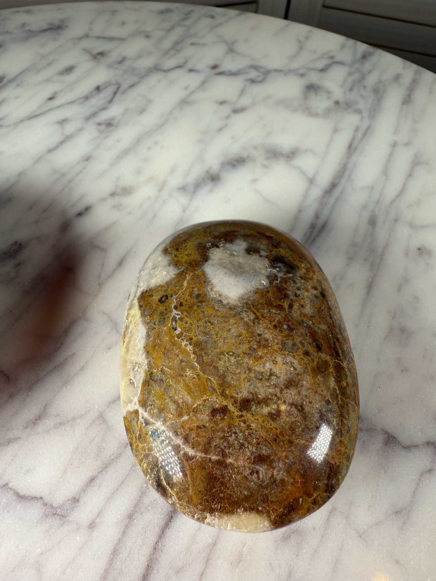 Bumblebee Jasper Palm Stone