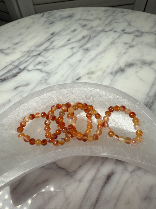 Carnelian Mini Bead Rings