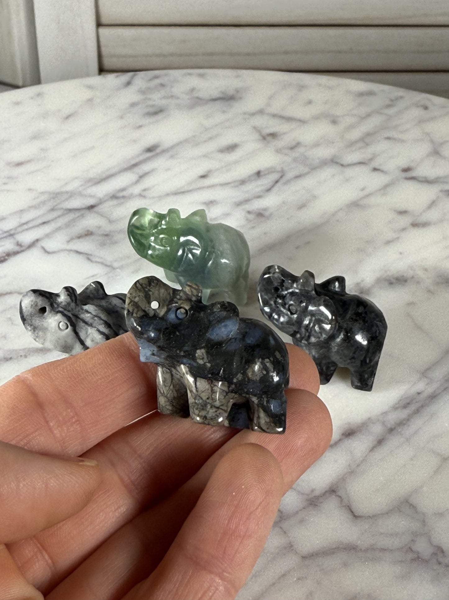 Soap Stone Mini Elephant Carving