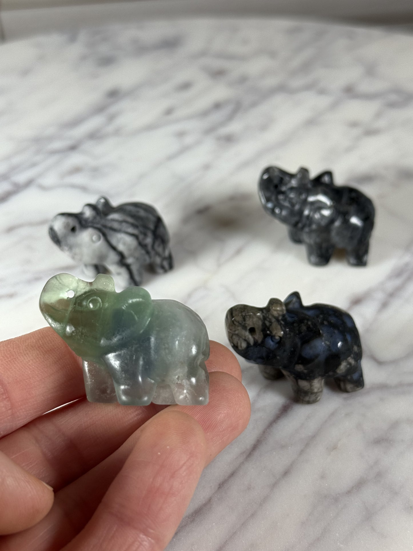 Soap Stone Mini Elephant Carving