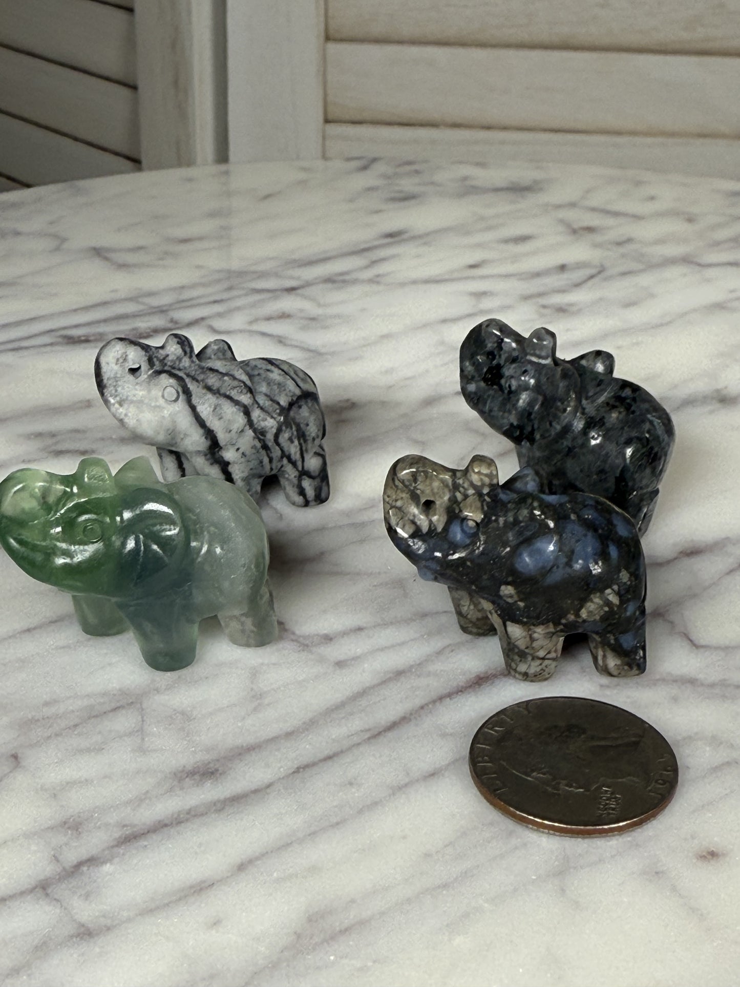 Soap Stone Mini Elephant Carving
