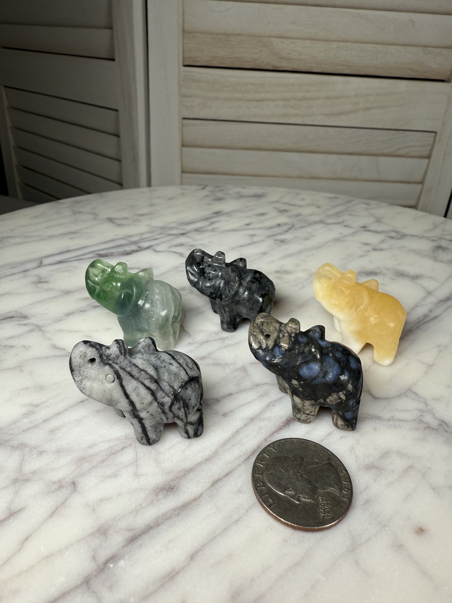 Soap Stone Mini Elephant Carving