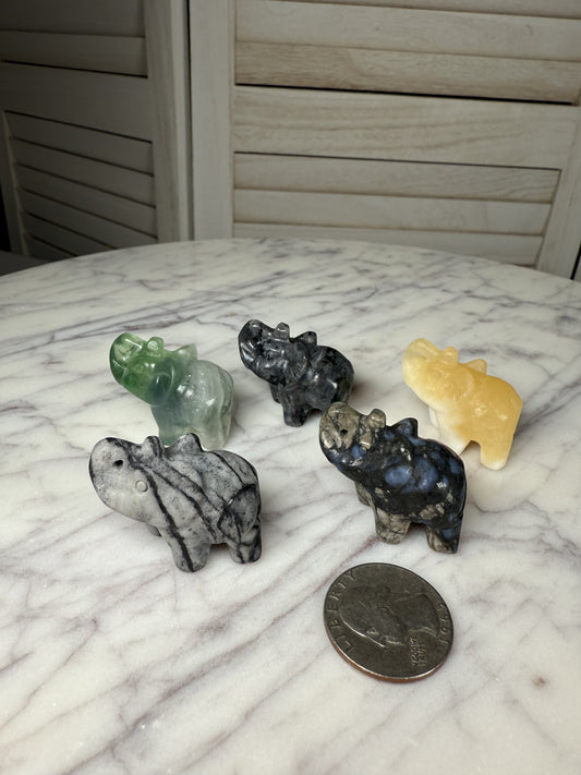 Soap Stone Mini Elephant Carving