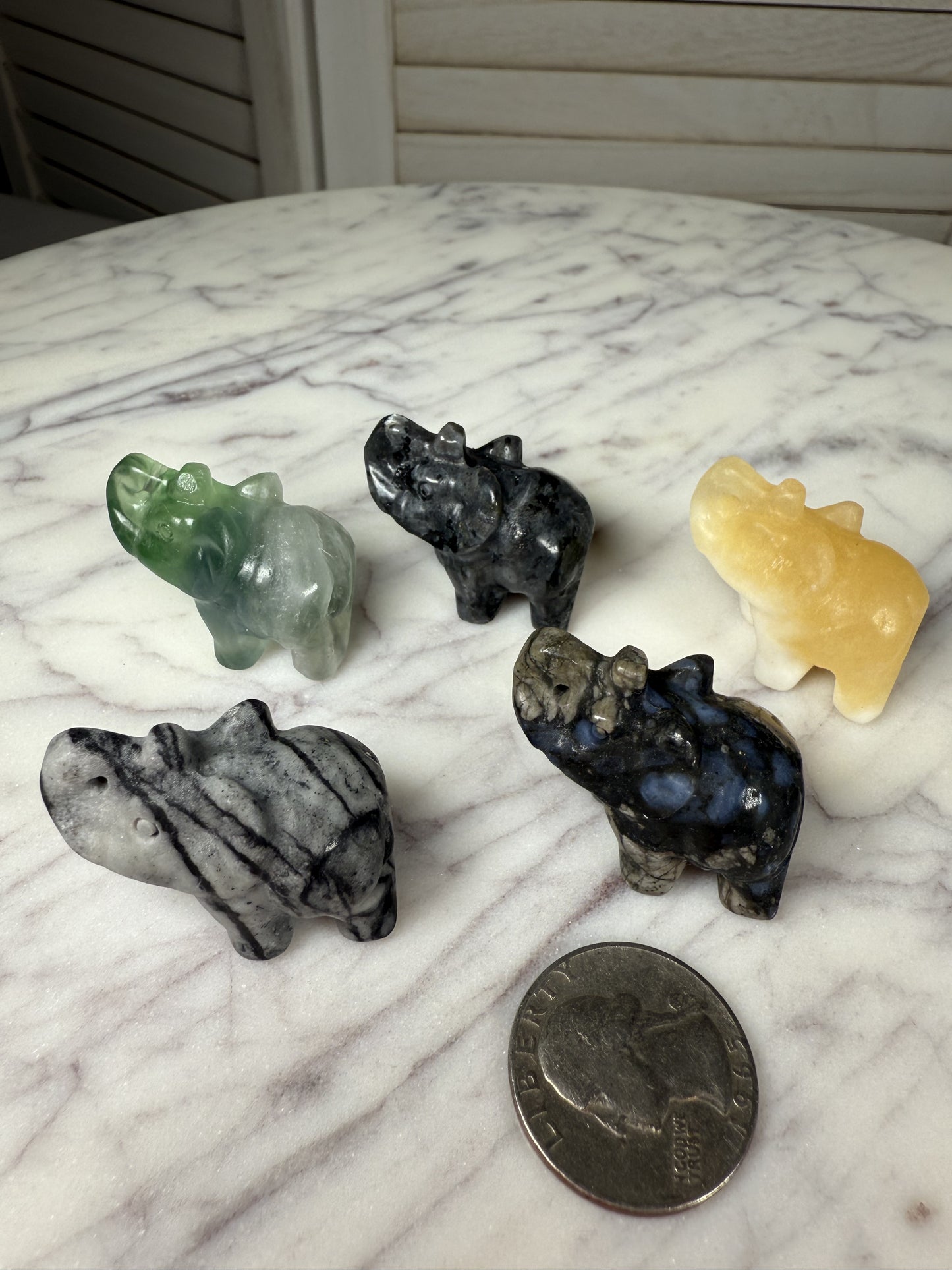 Soap Stone Mini Elephant Carving
