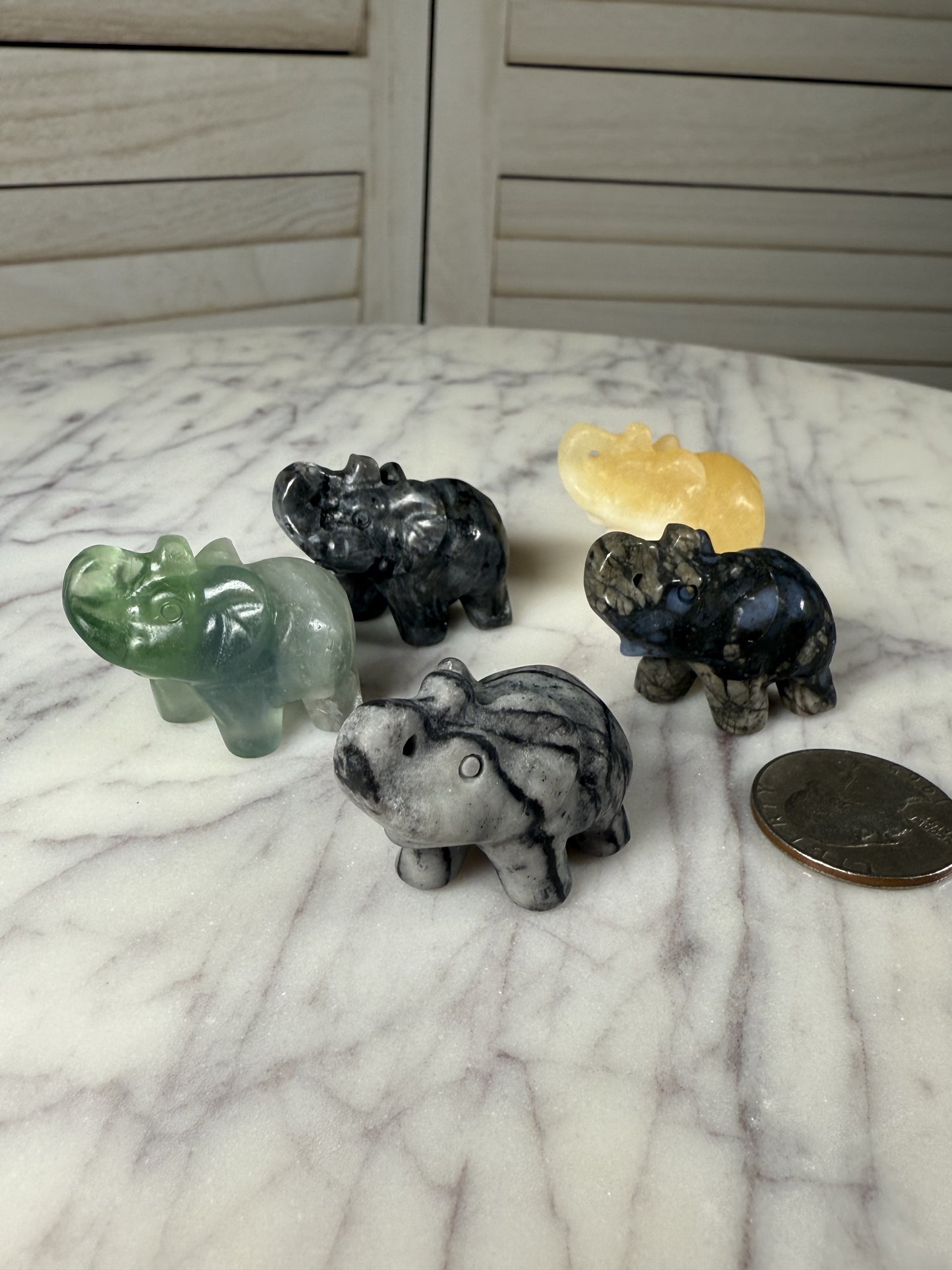 Soap Stone Mini Elephant Carving