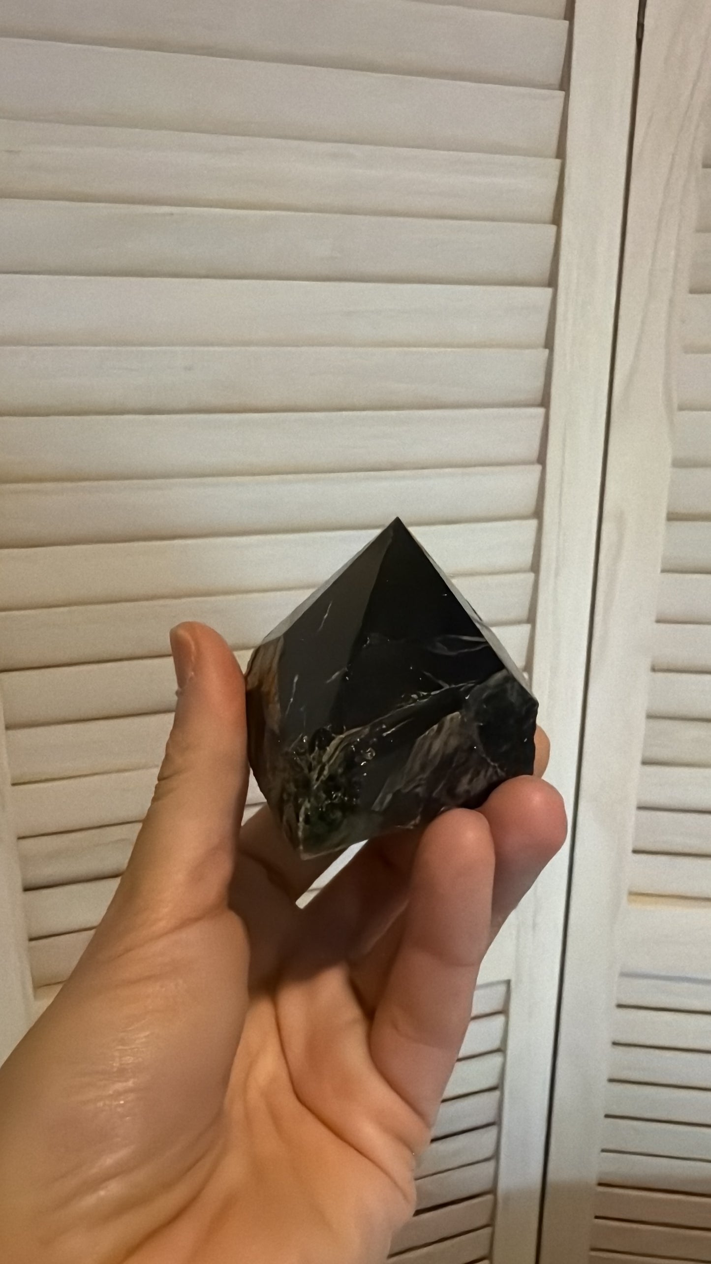 Black Tourmaline Top Polish Point