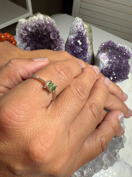Green Tourmaline Ring