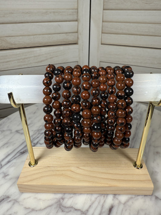 6mm Mahogany Obsidian Bracelet