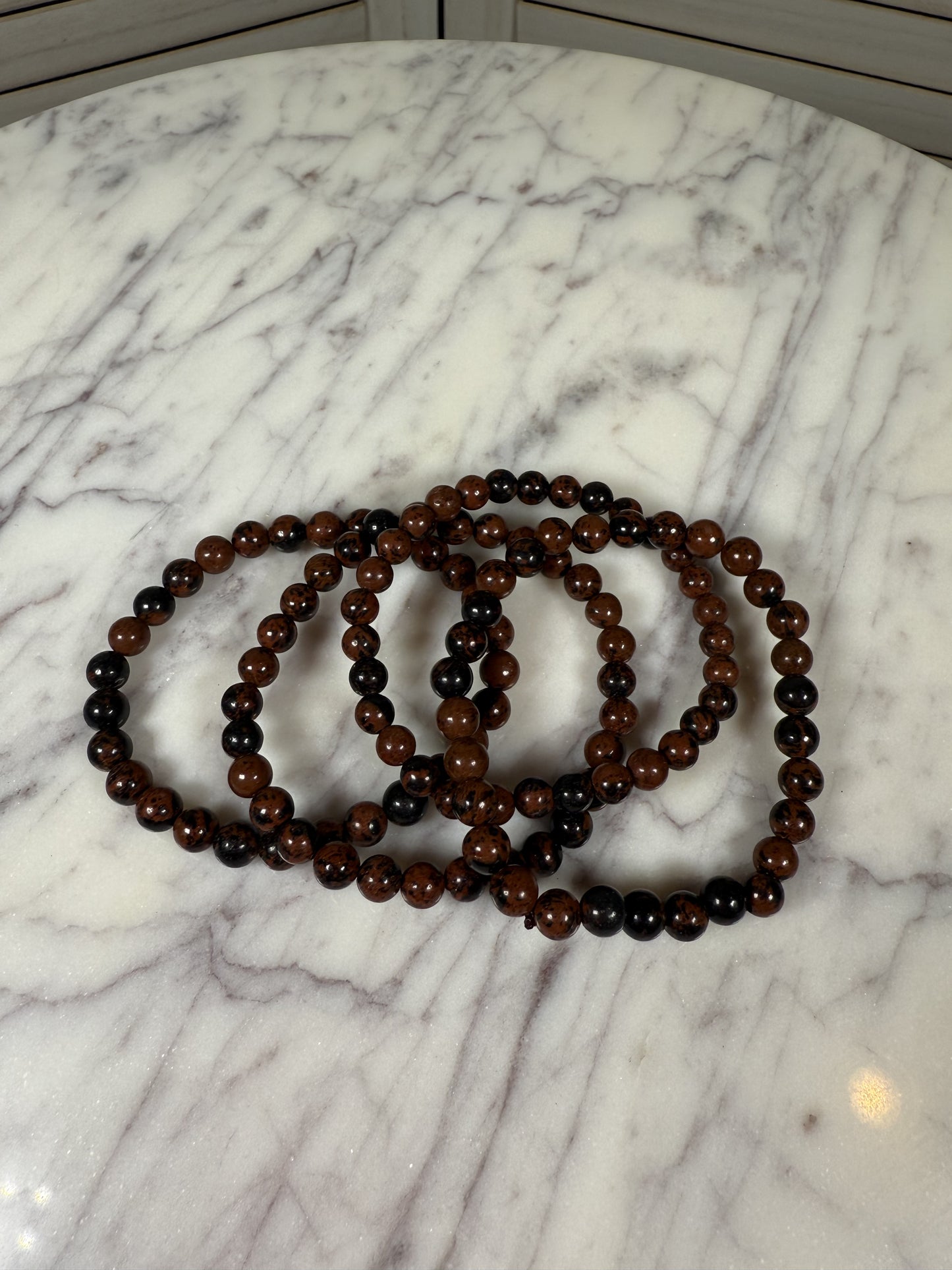 6mm Mahogany Obsidian Bracelet