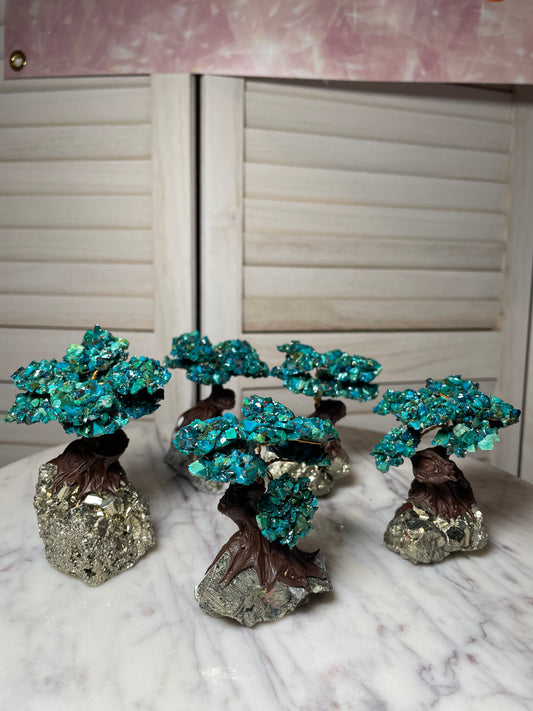 Bonsai Style Tree - Pyrite and Chrysocolla