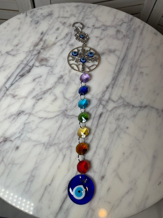 HANGING - EVIL EYE CHAKRA TREE OF LIFE