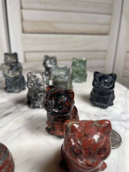Crystal Cat Figurines