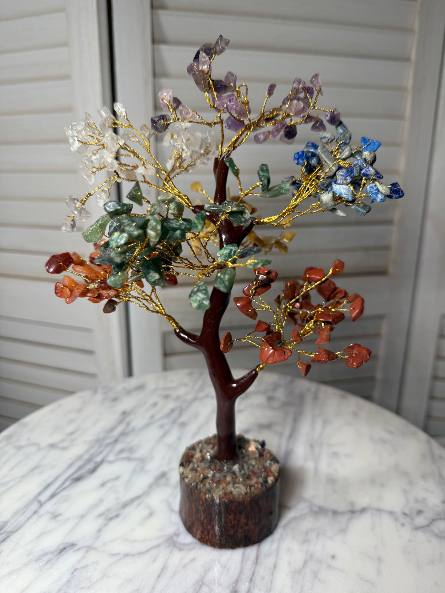 Chakra Tree with wood base