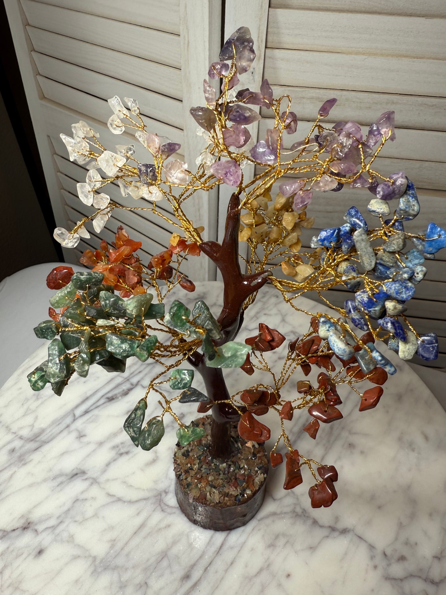 Chakra Tree with wood base