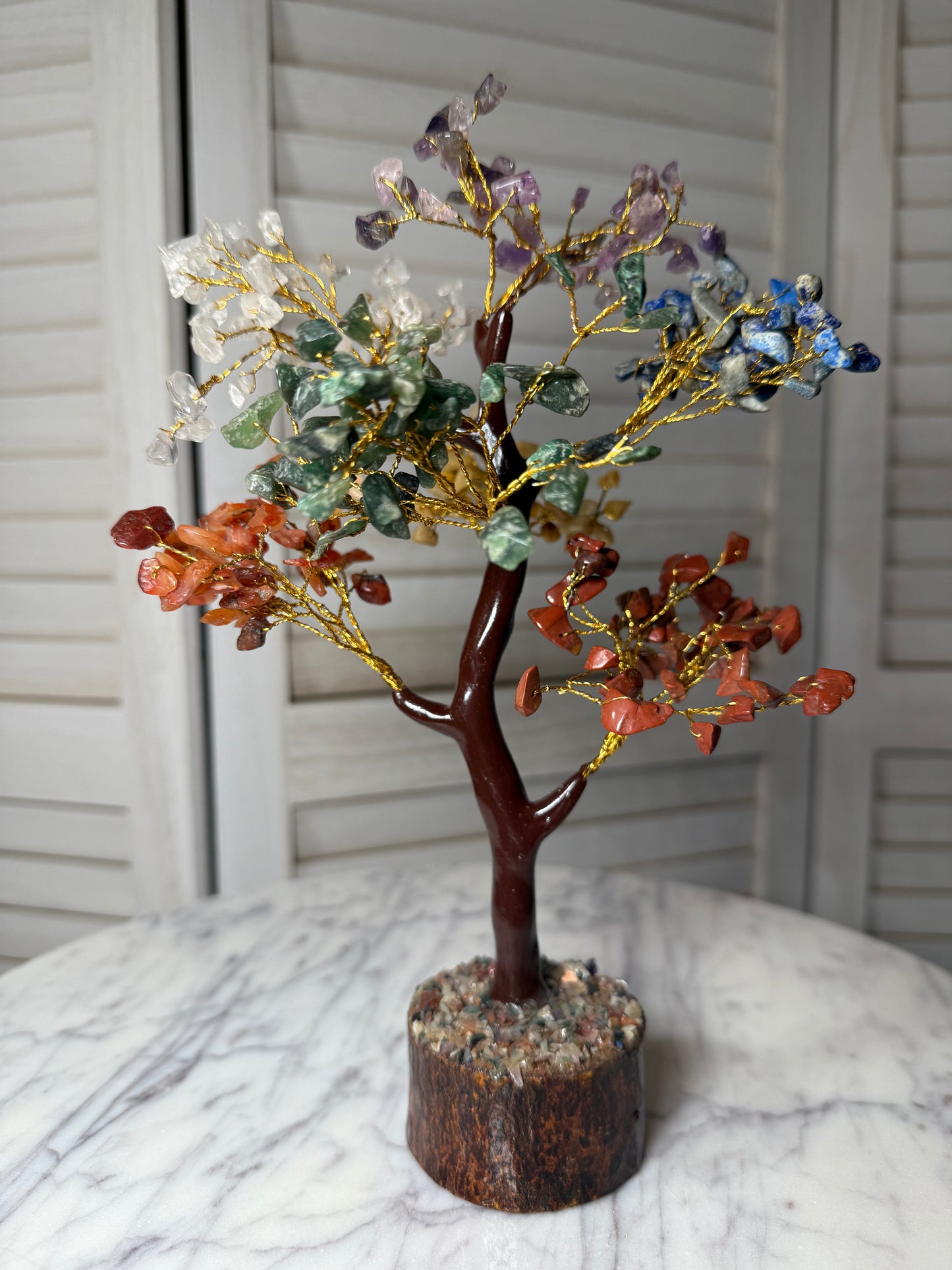 Chakra Tree with wood base