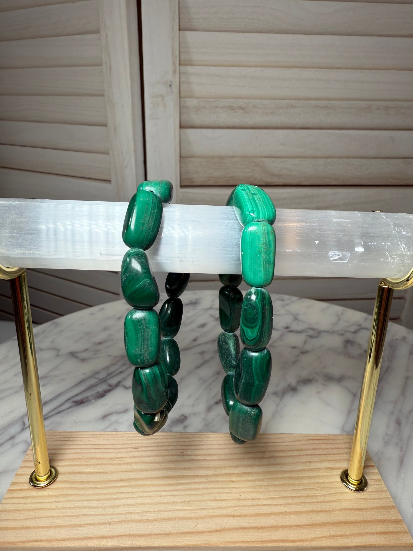 Malachite Tumbled Bracelet