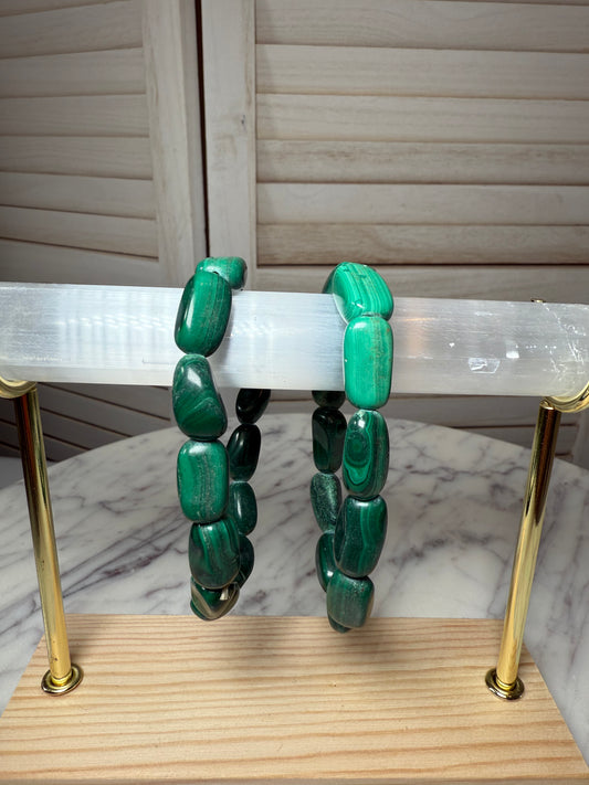 Malachite Tumbled Bracelet