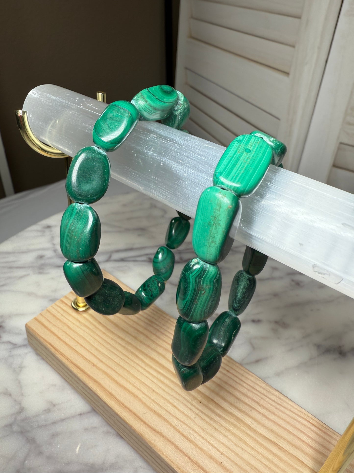 Malachite Tumbled Bracelet