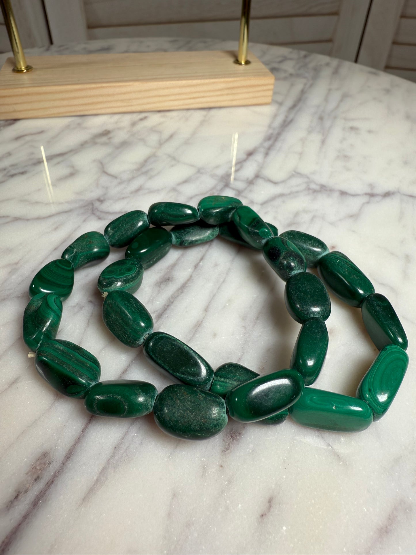 Malachite Tumbled Bracelet