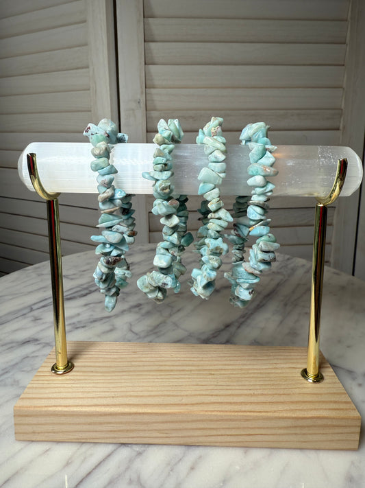 Larimar Chip Bracelet