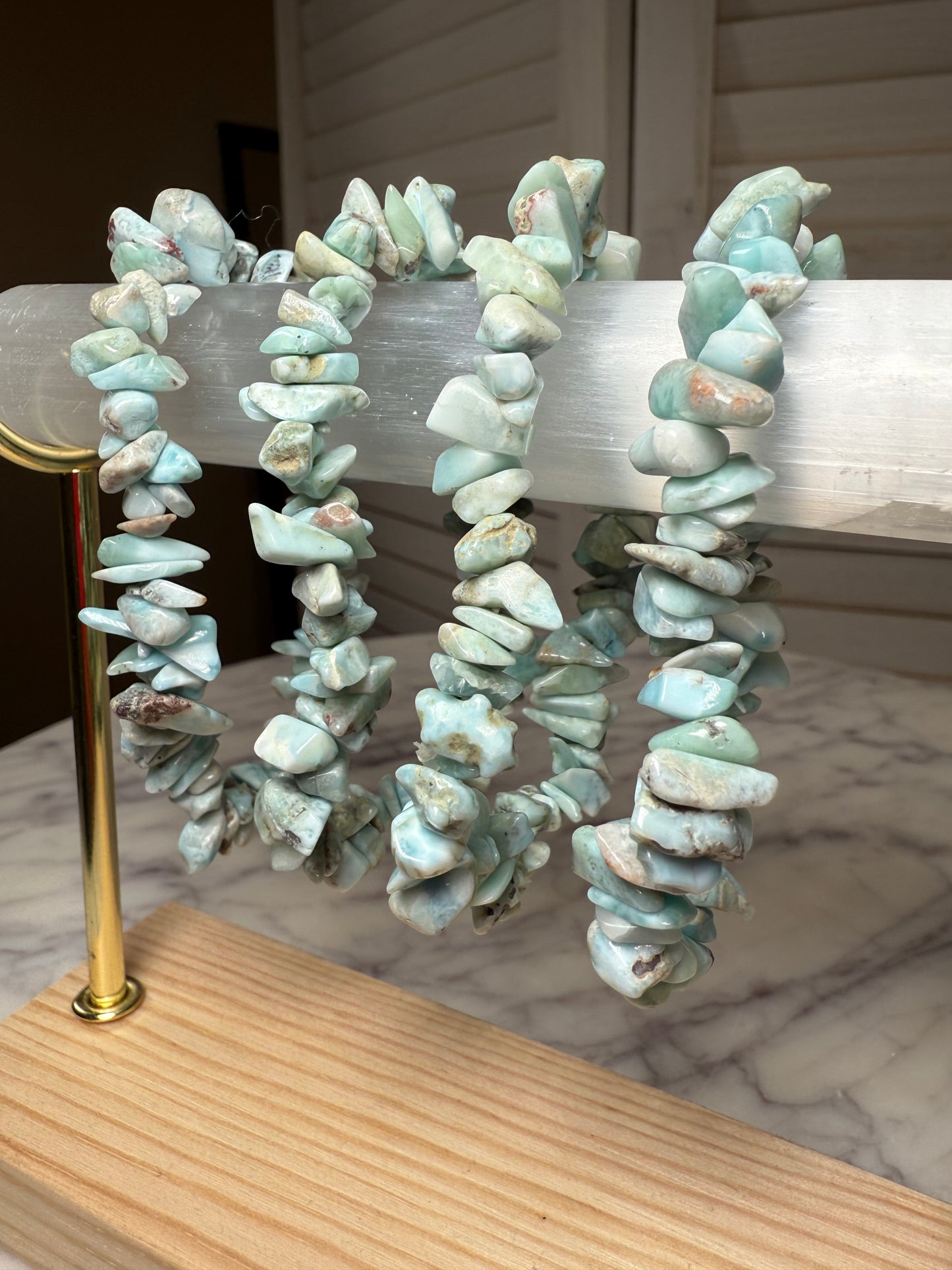 Larimar Chip Bracelet