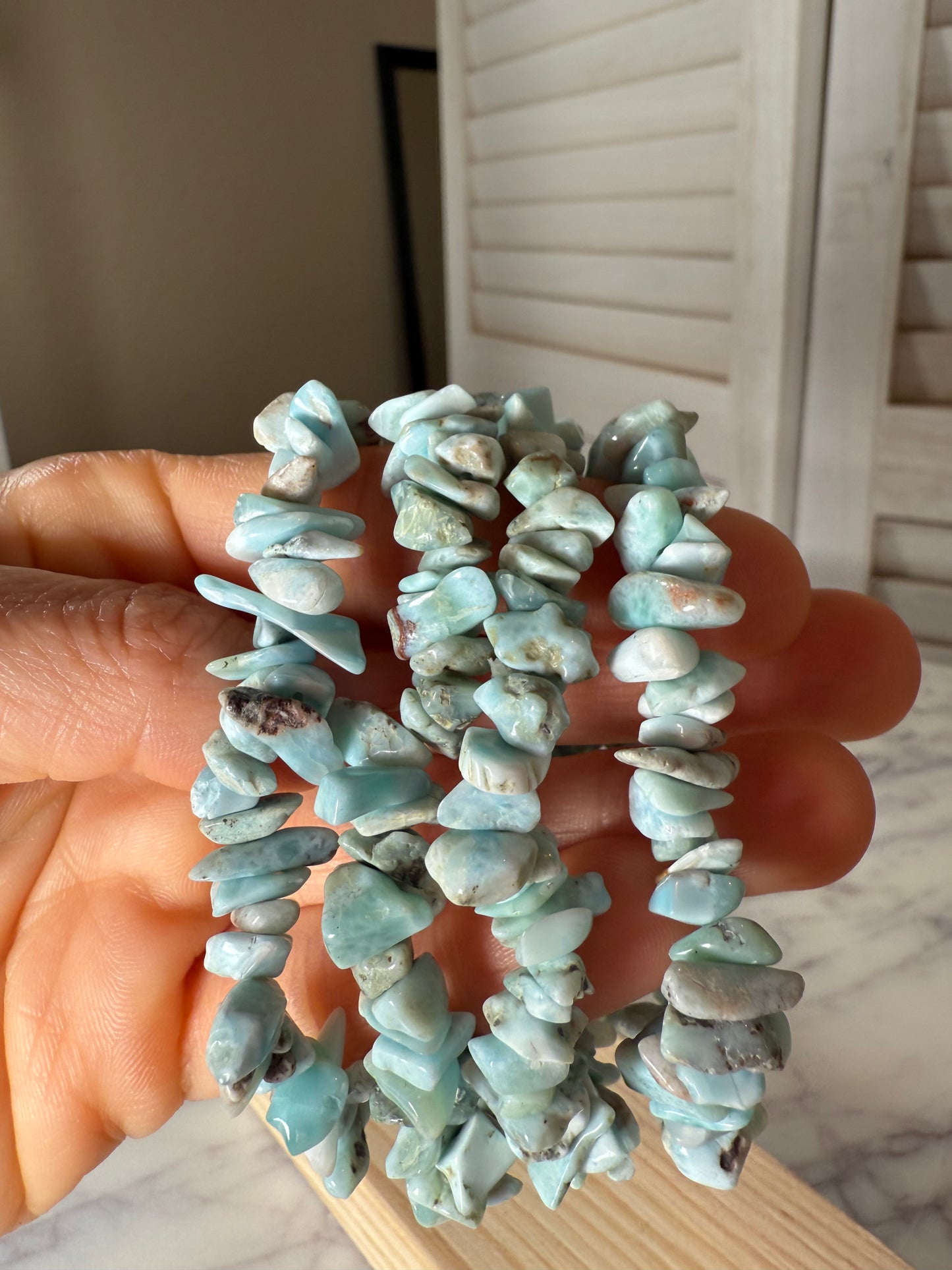 Larimar Chip Bracelet