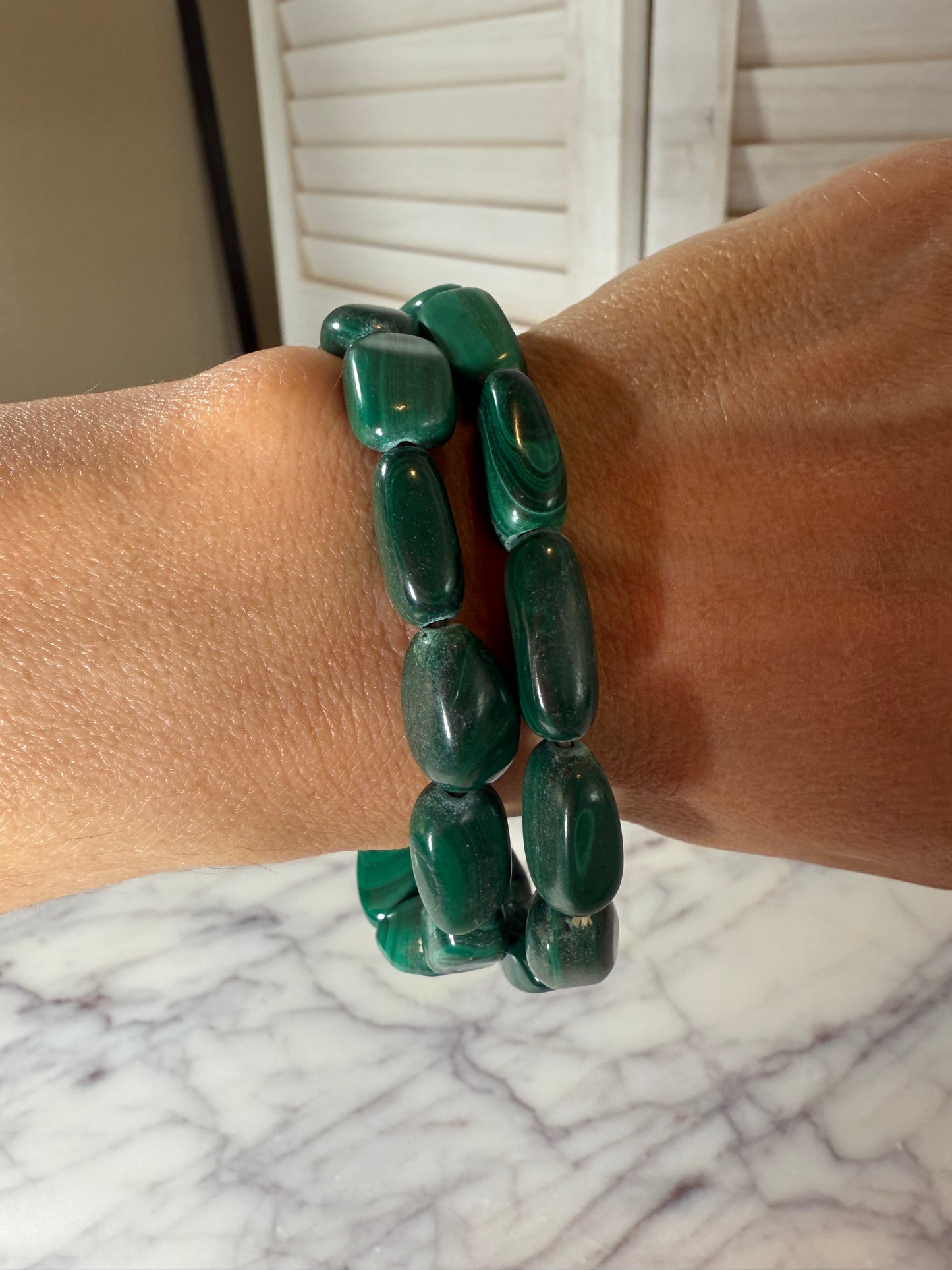 Malachite Tumbled Bracelet