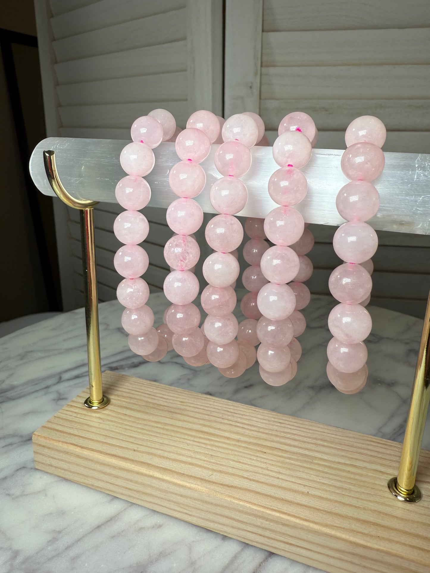 10mm Rose Quartz Bracelet