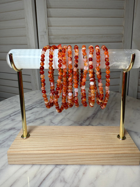 4mm Carnelian Bracelet