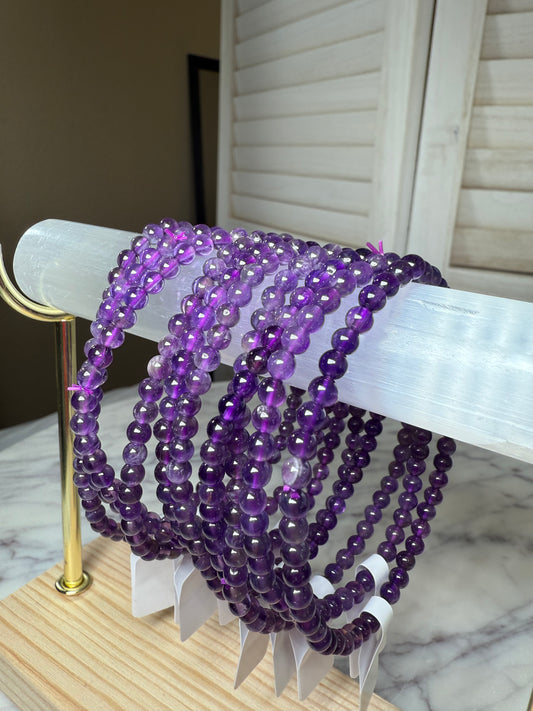 4mm Amethyst Bracelet