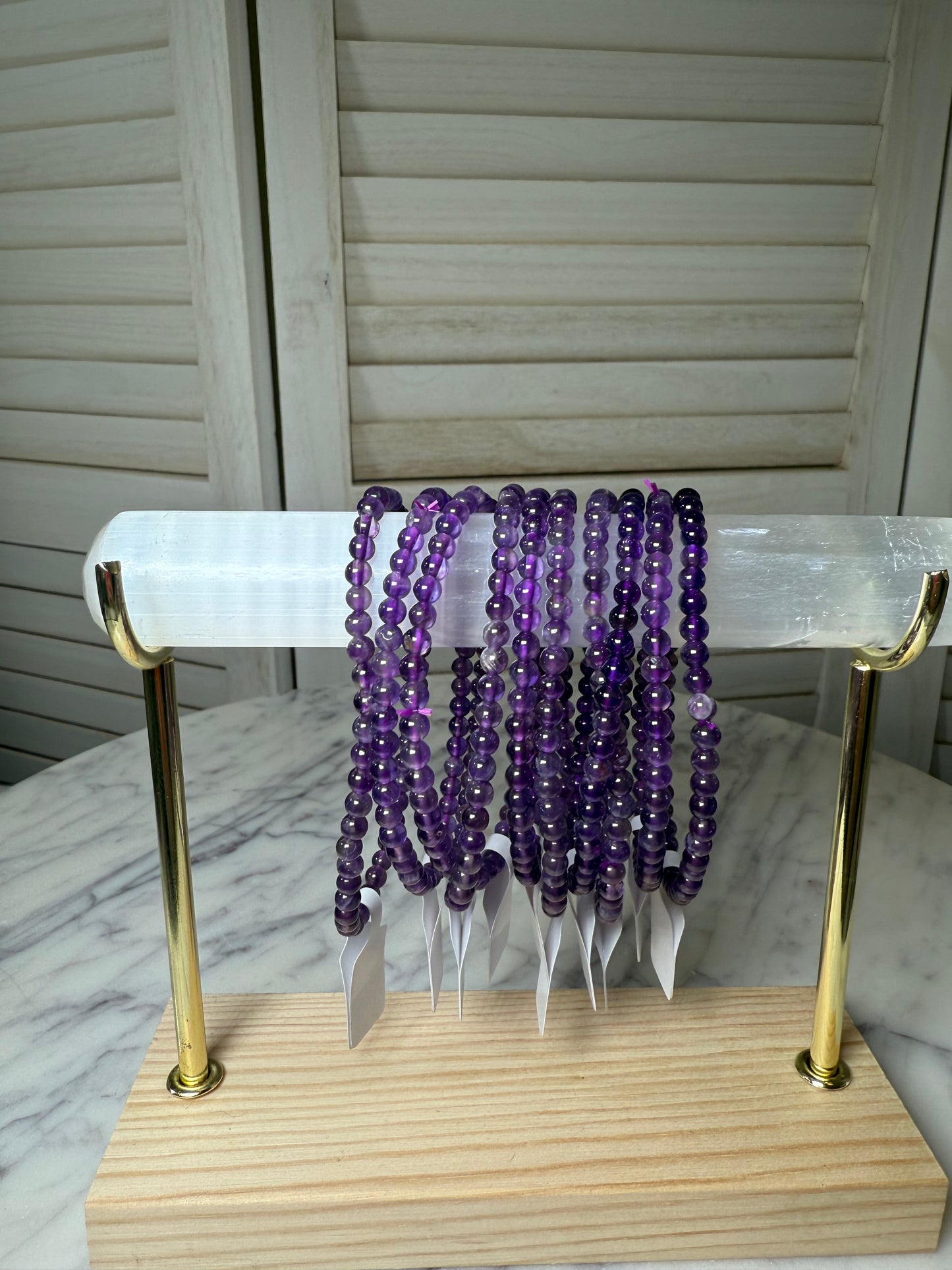 4mm Amethyst Bracelet