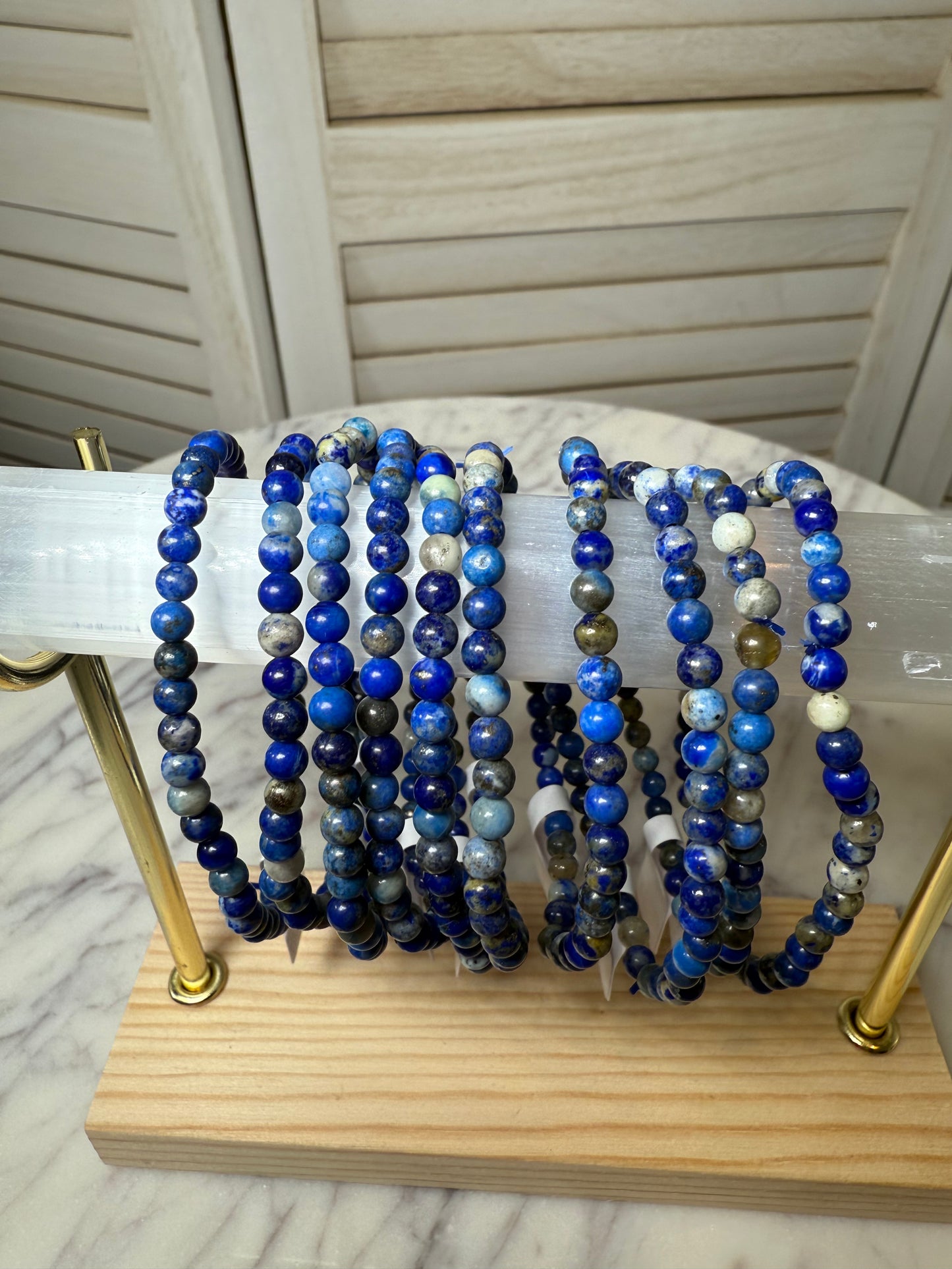 4mm Lapis Lazuli Bracelet