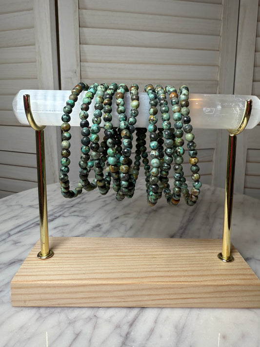 4mm African Turquoise Bracelet