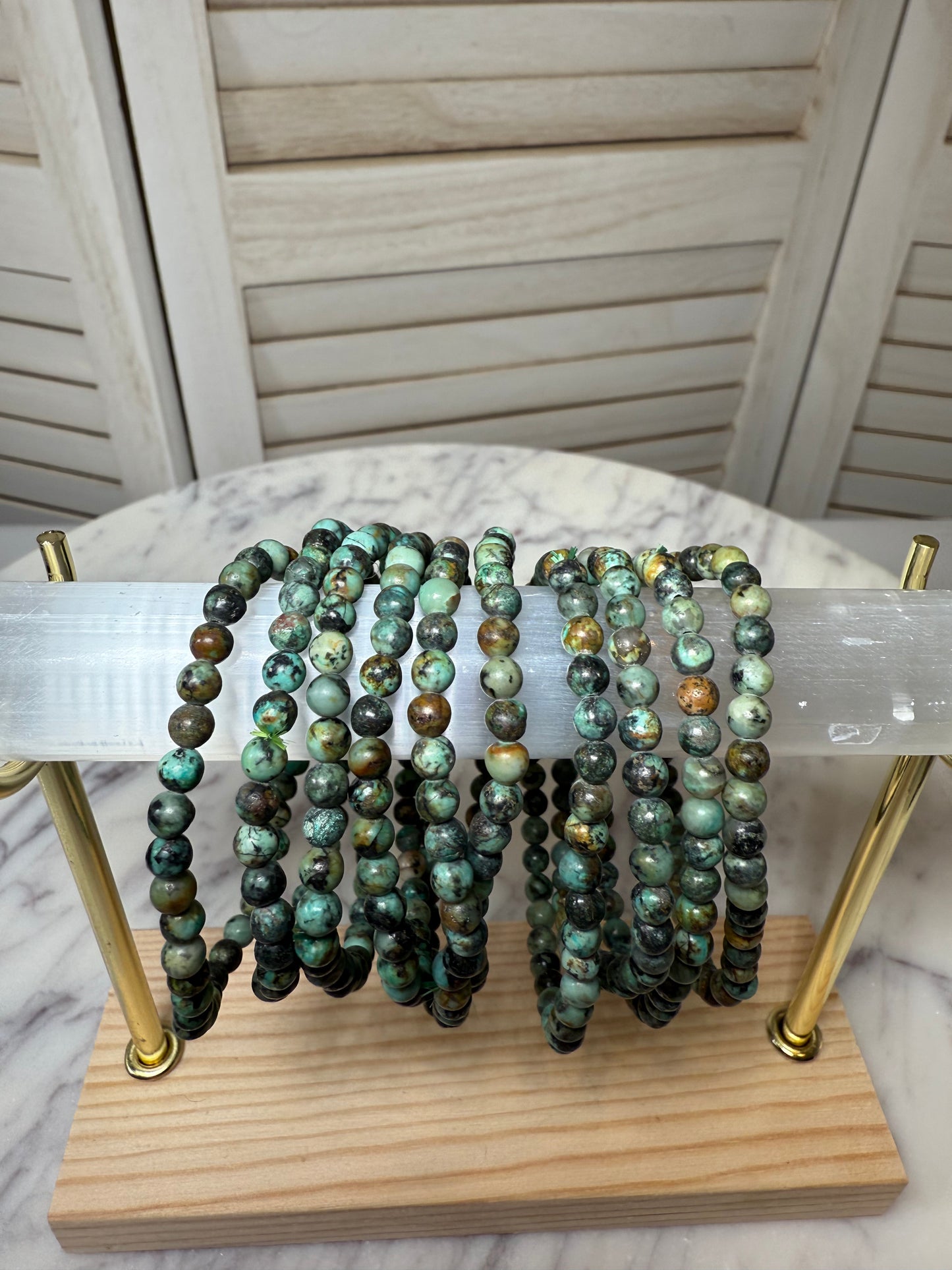 4mm African Turquoise Bracelet