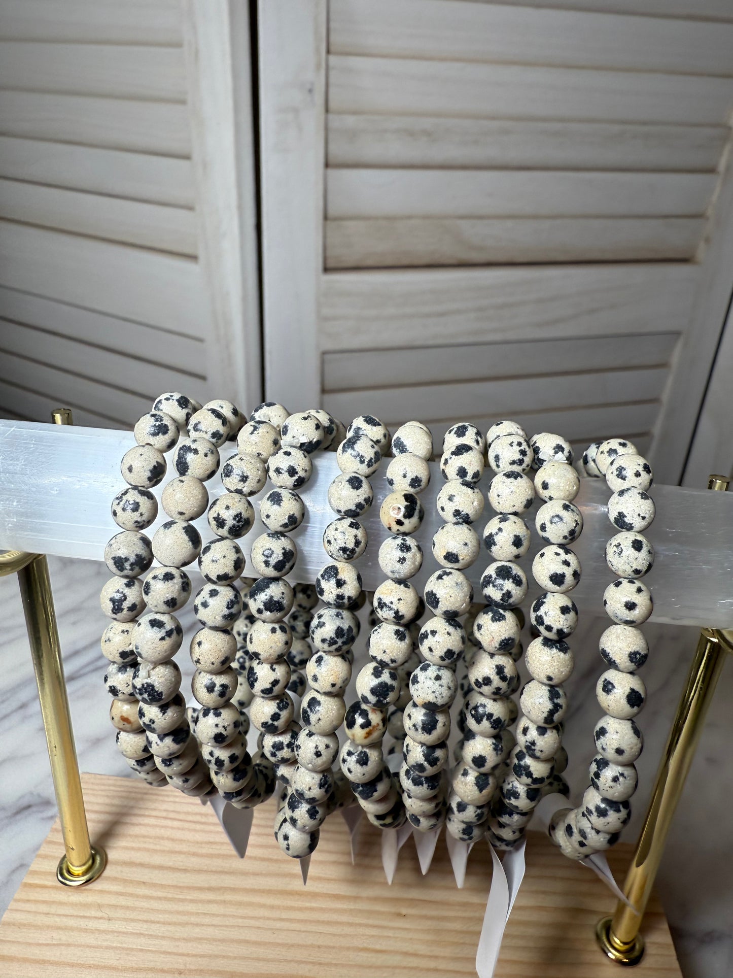 6mm Dalmatian Jasper Bracelet