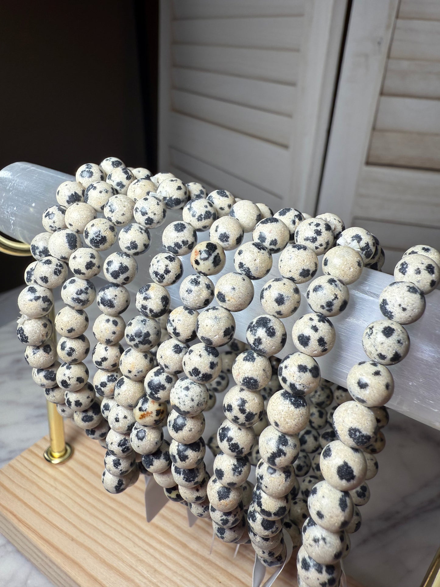6mm Dalmatian Jasper Bracelet