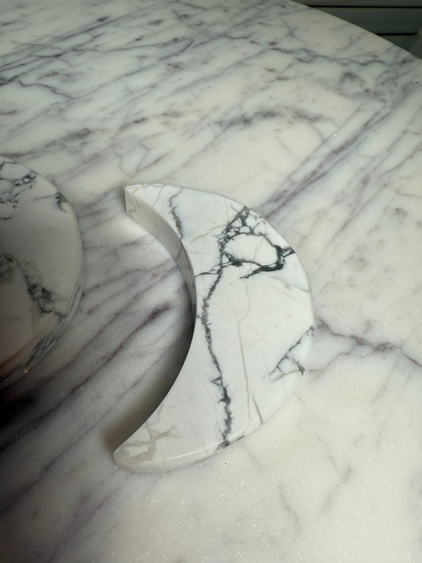 Howlite Crescent Moon