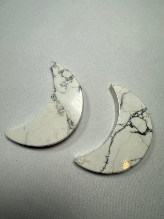 Howlite Crescent Moon